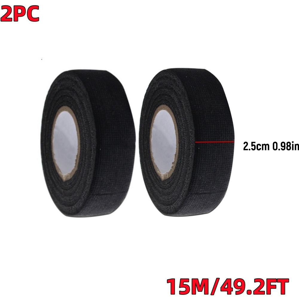 Automobilová tkanina Páska svazku vodičů Tepelná odolnost Vodotěsná Izolační Elektrická páska Černá Samolepicí textilní páska