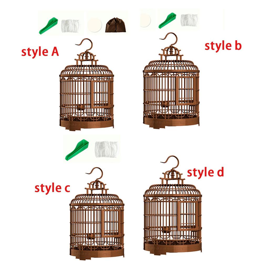Gabbia per Uccelli Vintage Gabbia per Pappagalli Set Gabbia per Uccelli con Accessori Nido Forniture per Animali Domestici Gabbia per Cocorite Conuri Uccelli Piccoli Fringuelli