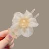 Diamond Flower Hair Claw Clip - Elegant Updo Accessory for Women