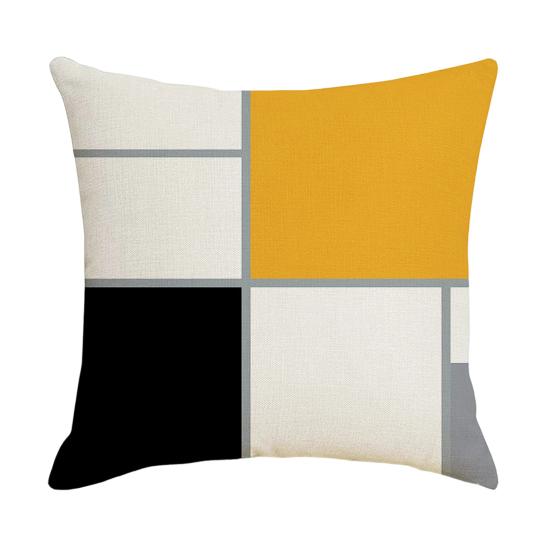 Geometric Cushion Cover, Modern Abstract Throw Pillow Cover, Decorative 18x18 Inch Washable Pillow Case for Sofa Couch Car Seat Decor