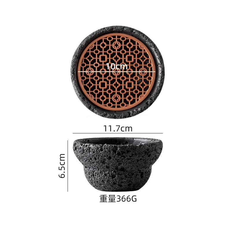 Meteorite Textured Cement Dining Plate Barbecue Plate Dry Ice Plate Sashimi Plates Sushi Dish Dessert Dish Specialty Tableware