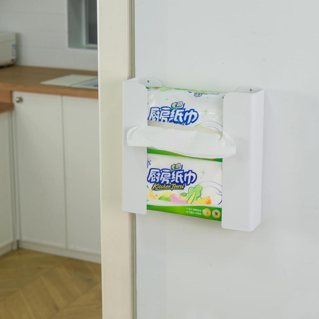 Wowfill Magnetic Tissue Paper Separable Adjustable Tissue Strong Paper Towel For Refrigerator Case, Holder, Type, Width, Box, Magnet, Holder, Kitchen,