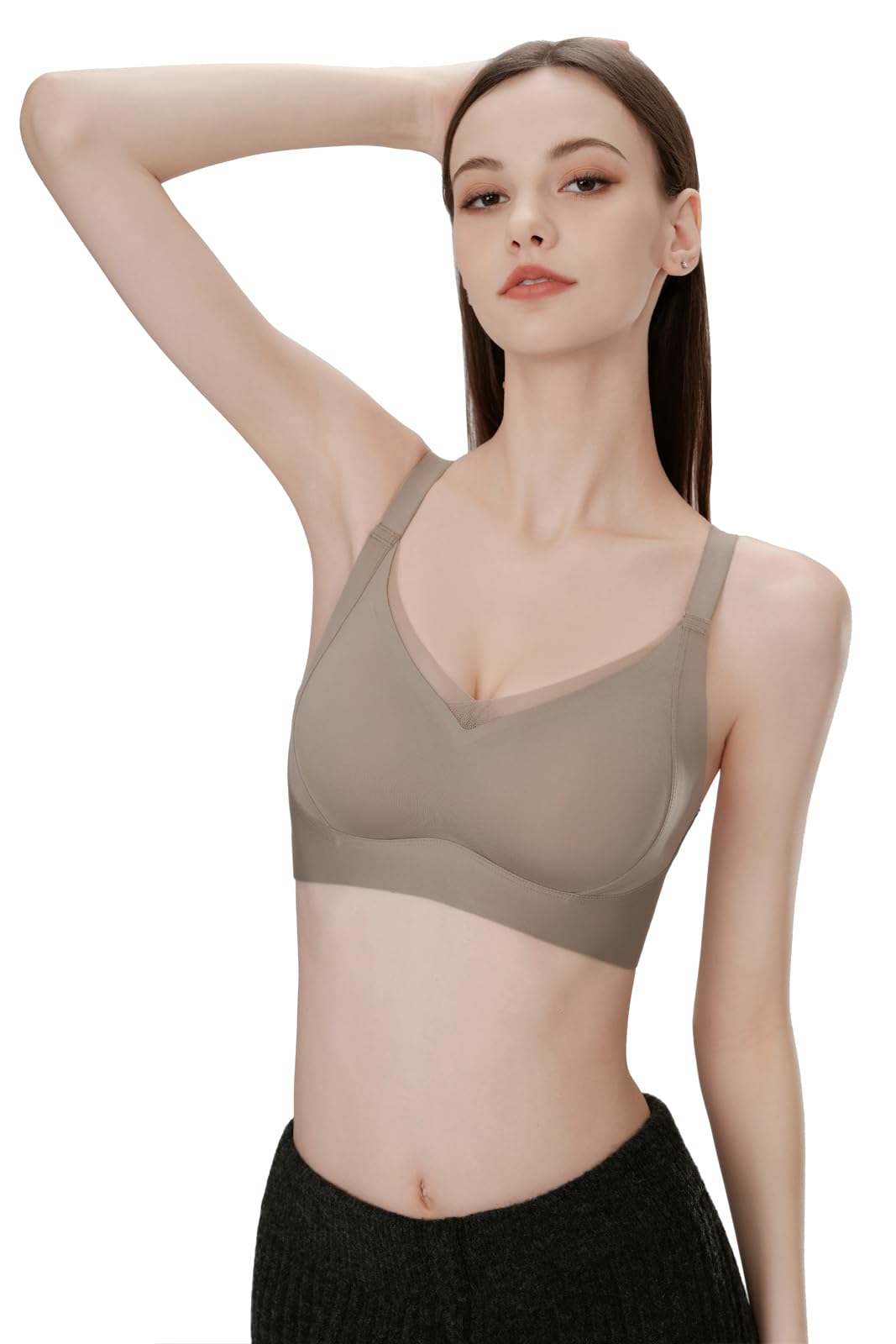 

Базовый бюстгальтер с широкой боковой частью для упругого бокового жира и поддержки от провисания. Нижнее белье 3D-капля воды, широкое, с застежкой на крючки и петли для лестного силуэта. Идеально для серый