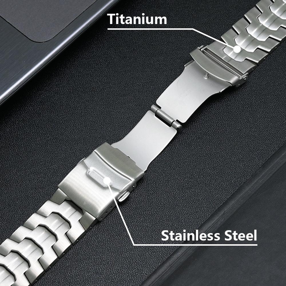 20mm 22mm Titanium Bracelet For Huawei Watch GT6/5/4/3 Pro 46mm Ultimate2 Watch Strap For Amazfit GTR 4 47mm For Samsung Galaxy 7 6 4 5 Men Watch Band