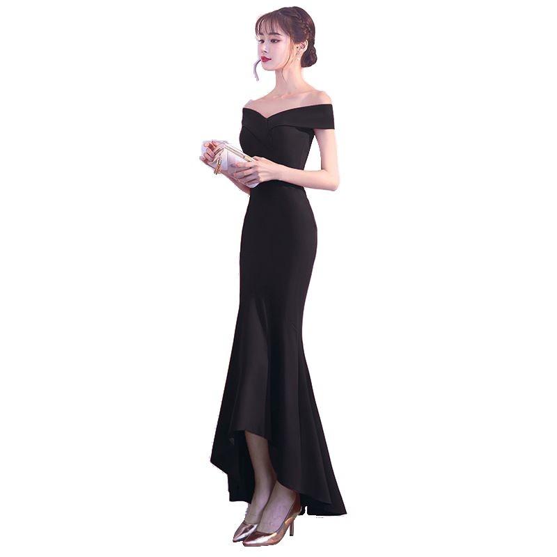 Long Evening Dress Bride Toast Party Banquet Wedding Meeting Slim Mermaid Dress