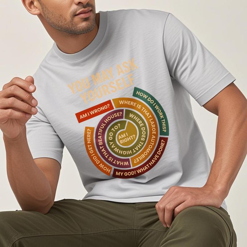 Oversized Summer Unisex Tshirt You May Ask Yourself Am I Wrong  Where Is That Land  How Do I Work  That Beautiful