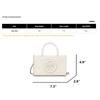 Tory Burch Ella Magnetic Snap Adjustable Detachable Shoulder Strap Faux Fur Tote Bag Shopping Bag Crossbody Handbag Mini Women Tote White 145613-100