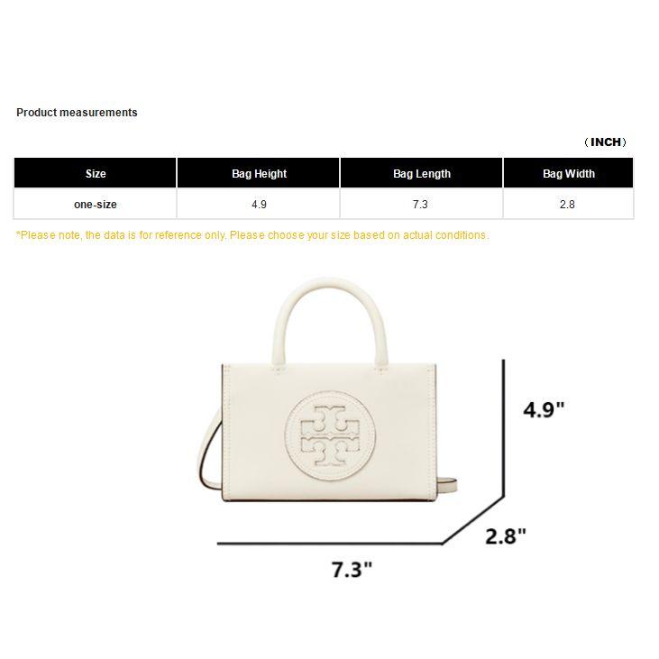 Tory Burch Ella Magnetic Snap Adjustable Detachable Shoulder Strap Faux Fur Tote Bag Shopping Bag Crossbody Handbag Mini Women Tote White 145613-100