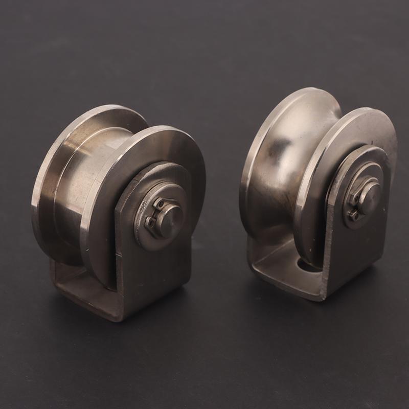 1 Piece U/V/H Shape Shower Door Pulley 201 Stainless Steel Sliding Door Roller Wheel Pulley With Bearing Furniture Accessories