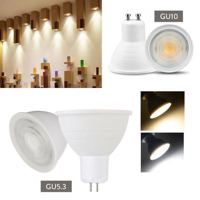 LED COB Spotlight Dimmable 7W GU10 MR16 GU5.3 Bulbs AC 110V 220V Light Lamp Cool White Warm White