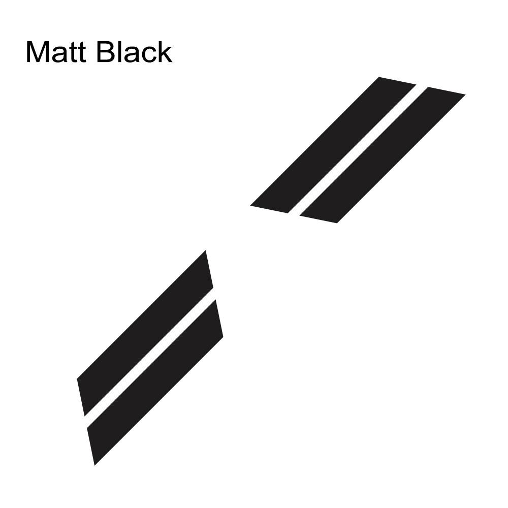 Car Double Bar Hood Fender Hash Mark Side For Ford Mustang GT500 GT350 GT Auto Graphics Stripes Sport Vinyl Decor Decal Kit