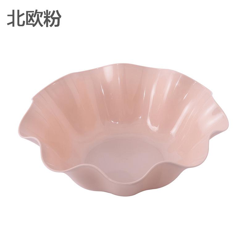 Lotus Leaf Edge Fruit Plate Plastic Candy Plate Living Room European Melon Seed Fruit Pot Snack Fruit Box Household Dried Fruit Plate