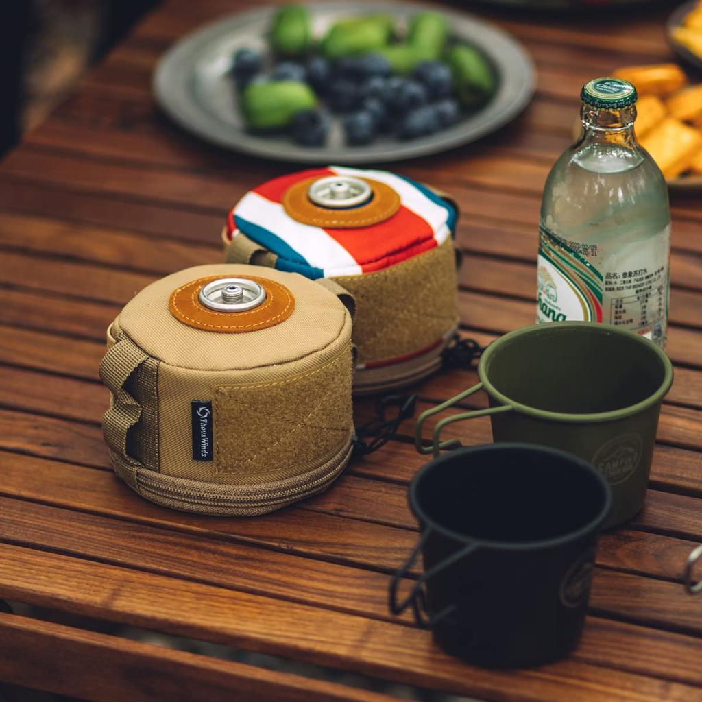 Thous Winds Gas Can Cover, OD Can Cover, Gas Tank Protective Cover, Gas Cylinder Cover, Gas Tank Protective Case, 1000D Polyester, Fits 230g Gas Tanks