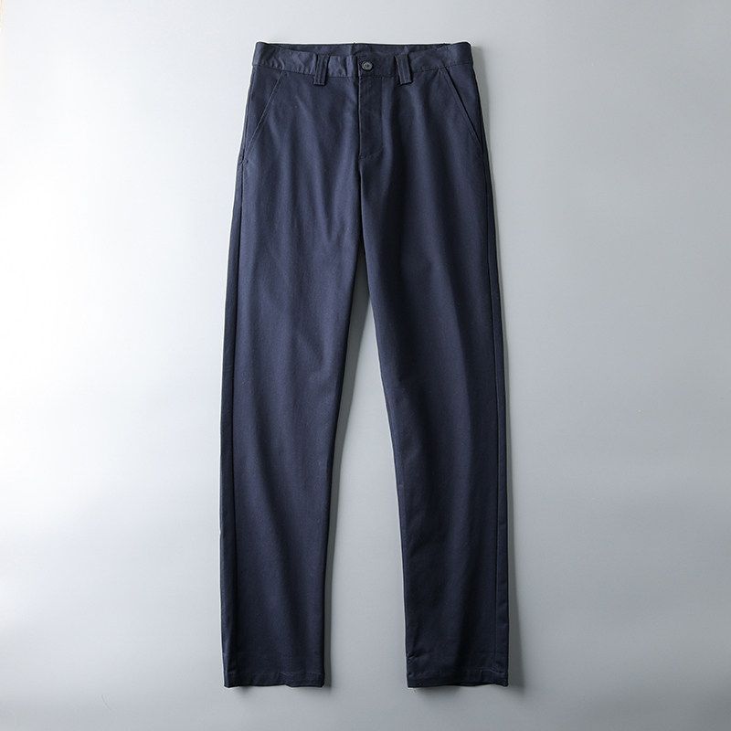 Fashion Brand Straight Foreign Trade Export Original Tail Casual Pants Navy Blue 38