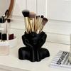 Human Face Art Stationery Storage Pen Holder Multifunctional Makeup Brush Holder Home Office Desktop Organizer Decoration