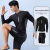 Couple's Snorkeling & Surfing Swimwear: Men's Long Sleeve Sun Protection Top & Women's Two-piece Diving Suit