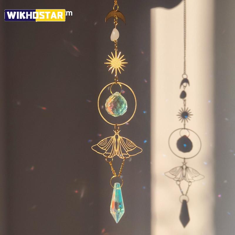 

Великолепная золотая бабочка хрустальная подвеска садовый ловец солнца радужная призма колокольчики для украшения окна дома праздничная вечеринка