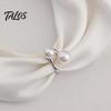 Ladies Scarf Buckle Women Pearl Buckle, Elegant Versatile Metal Smooth Clip Scarves Clips for Coat Belts Fashion Shirts, Gift Electroplated Pin