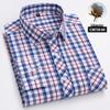 Men's 100% Cotton Plaid Long Sleeve Shirt - Casual Spring/Summer Style