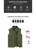 Herren Plus Size Wendeweste mit Stehkragen aus Fleece