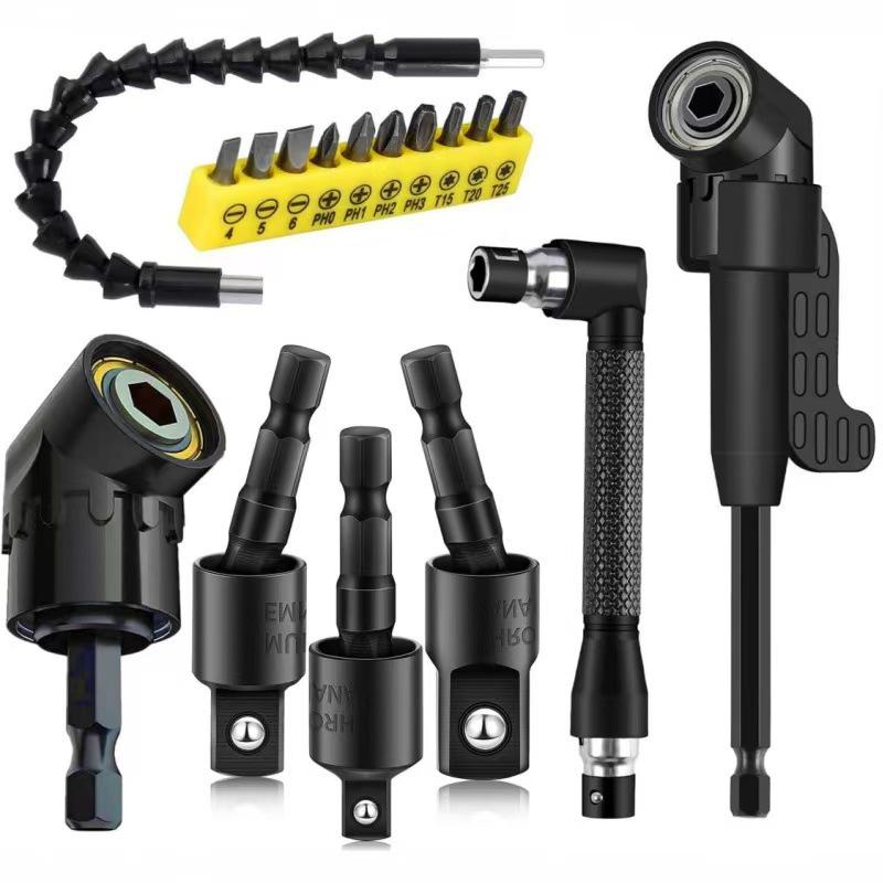 105° Screwdriver Bit & 360° Universal Joint Extension Rod with Colored Steel Ball Joint