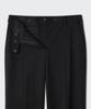 MUSINSA STANDARD WOMAN Women'S Slim Straight Hidden Elastic Waist Length Slacks [Black]