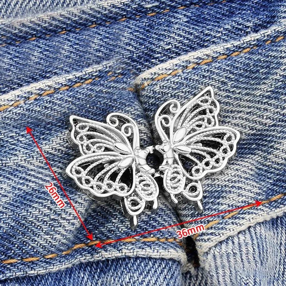 Bottone Vita Stretto per Pantaloni Jeans gonna da Donna Ornamenti Clip Vita Regolabile Spille Metalliche Accessori Abbigliamento Fai da Te Rimovibile