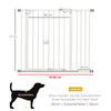 Adjustable Safety Gate w/ One Extensions, Four Adjustable Screws, White