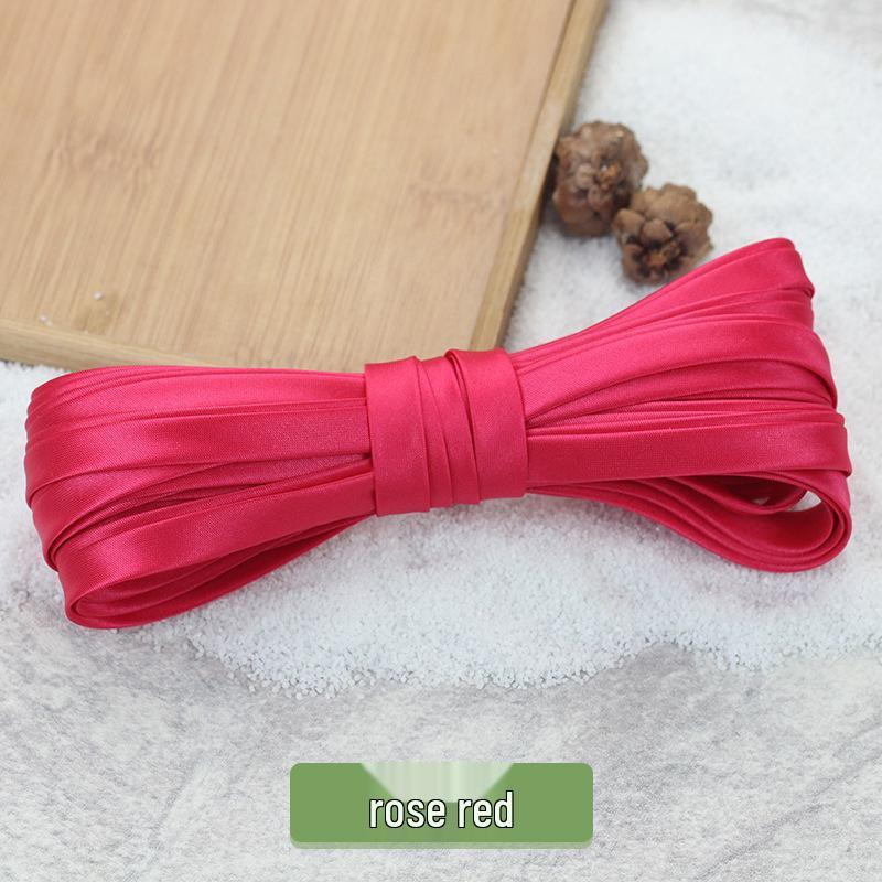 Hengmeihe 0.85cm Satin Cheongsam Hemming Strip: Solid Color, Imitation Silk, Non-Iron Accessories for Women