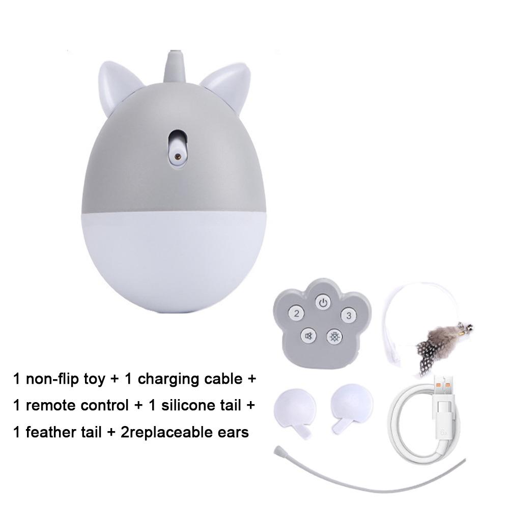 USB Rechargeable Automatic Interactive Cat Toy Tumbler Teasing Cat Stick  Teasing Cat