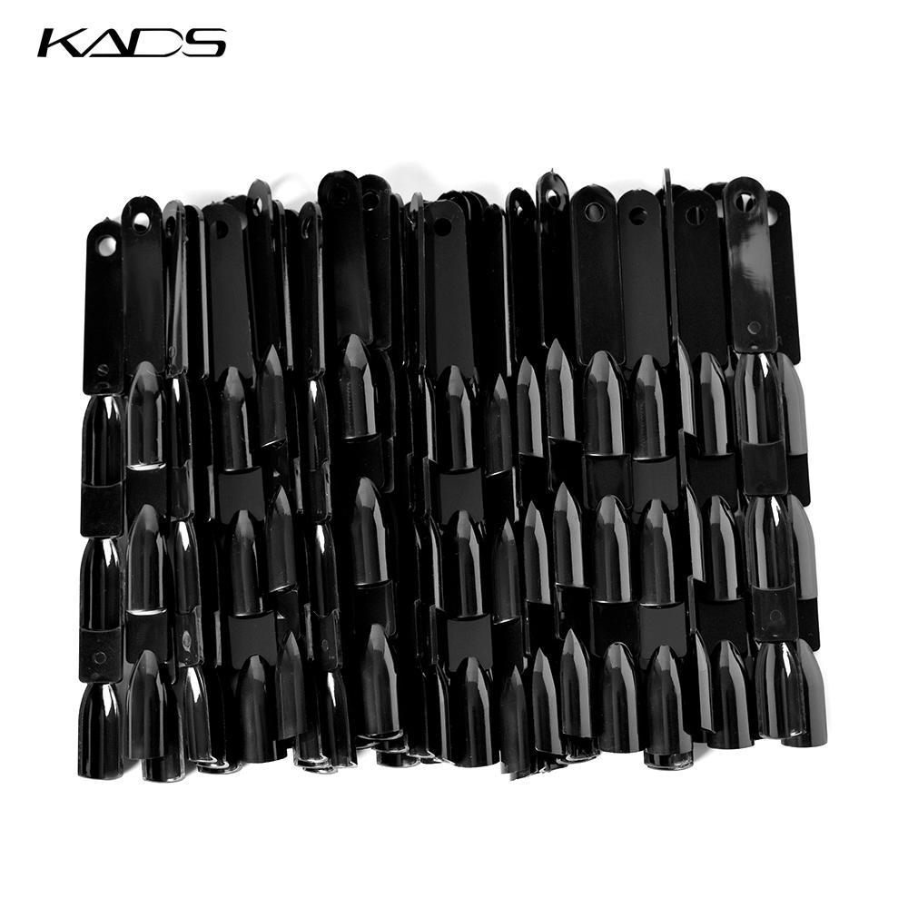 KADS 150 Tips Fan-shaped Color Chart Nail Art Display Black False Acrylic Fake Tips For Gel Polish