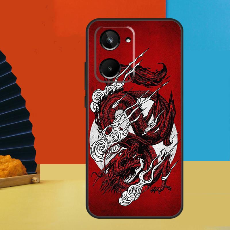 Chinese Style Crane Dragon For Realme GT7 Pro GT6 10 11 12 13 14 15 Pro Plus C55 C67 C63 C61 C53 C31 C65 C71 C75 Case