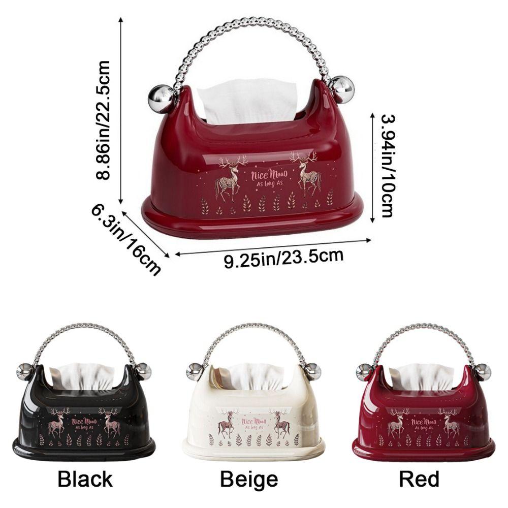 Decorative Tissue Storage Box High Aesthetic Napkin Holder Creative Desktop Tissue Holder  Kitchen
