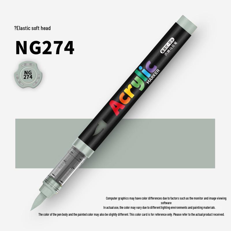 60-Color Soft Tip Liquid Ink Acrylic Marker Set for Primary School Art