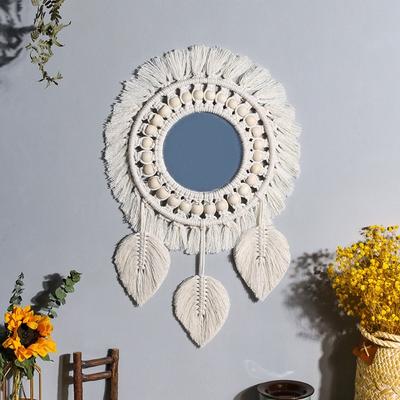 Hand Woven Mirror Pure Cotton Thread Anti-static Anti-allergic for Home Decoration Housewarming Gift Grooming Yourself