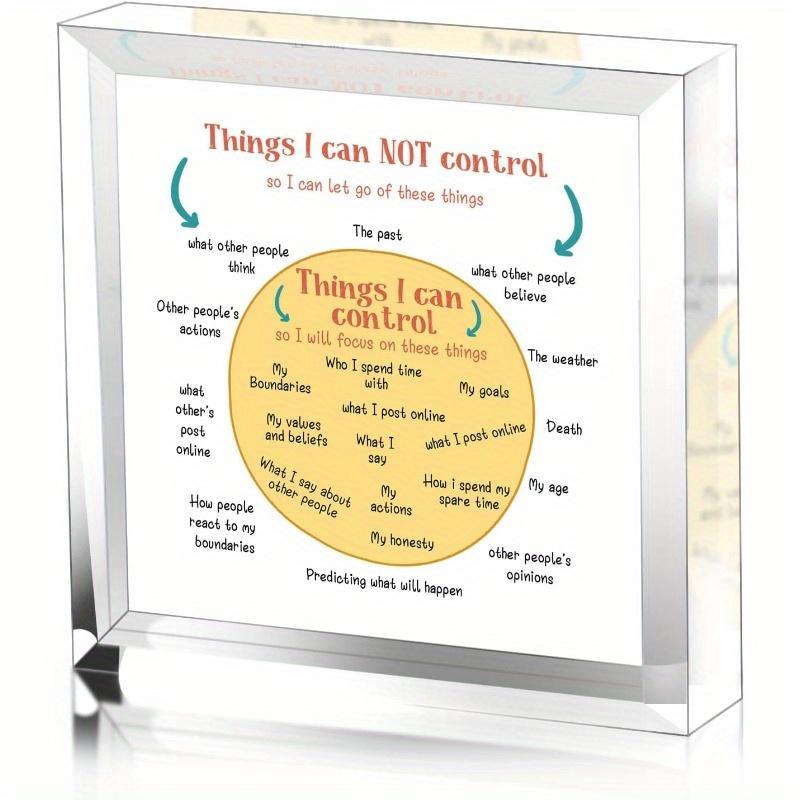 

Things I Can & Cannot Control Sign - Mental Health Decor for Therapy Offices & Homes чистый