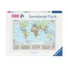Puzzle - RAVENSBURGER - Political World Map - 1000 Pieces - Theme Maps &; Voyage - Standard Framable Format