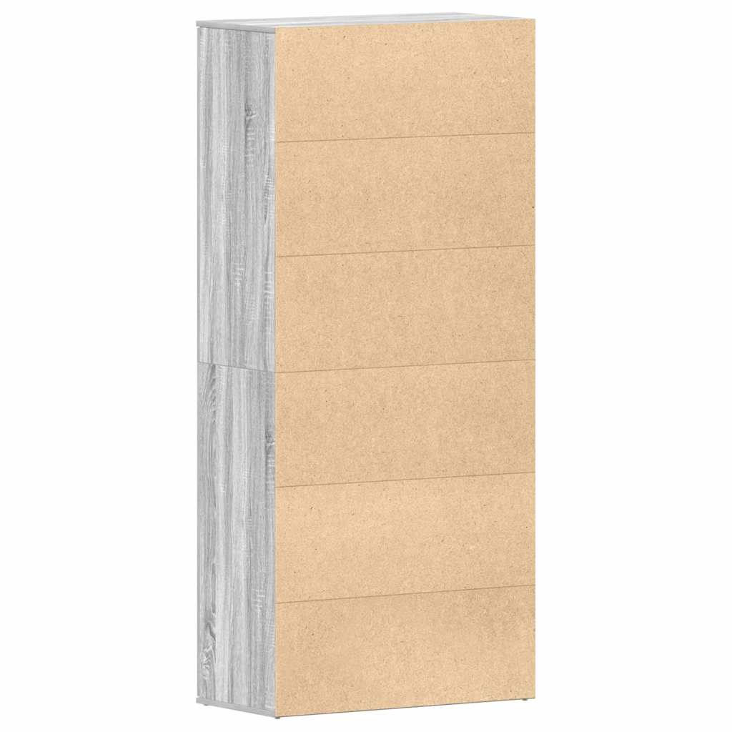Shoe Cabinet Grey Sonoma 80 x 39 x 178 cm Engineered Wood