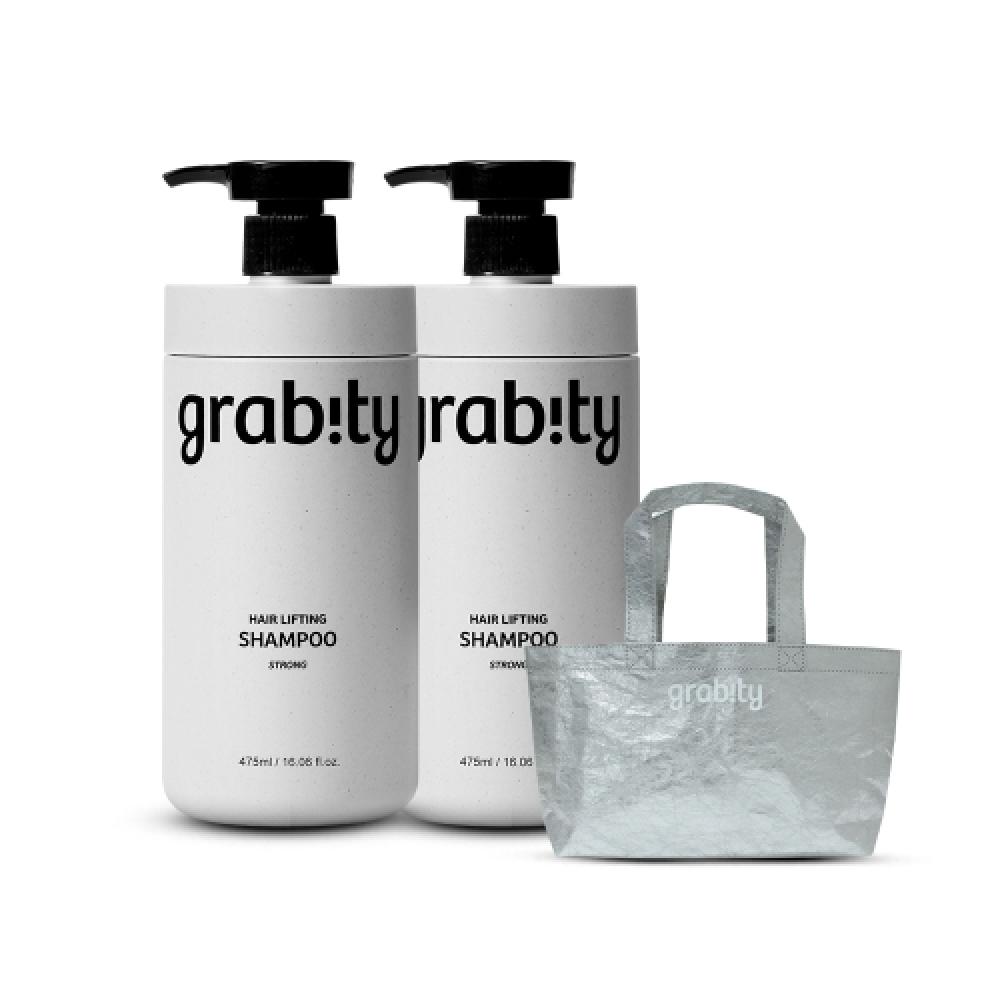 Grabity Hair Lifting Shampoo Strong 475mlx2 + Mini Market Bag 475m+ 475m+ mini market bag