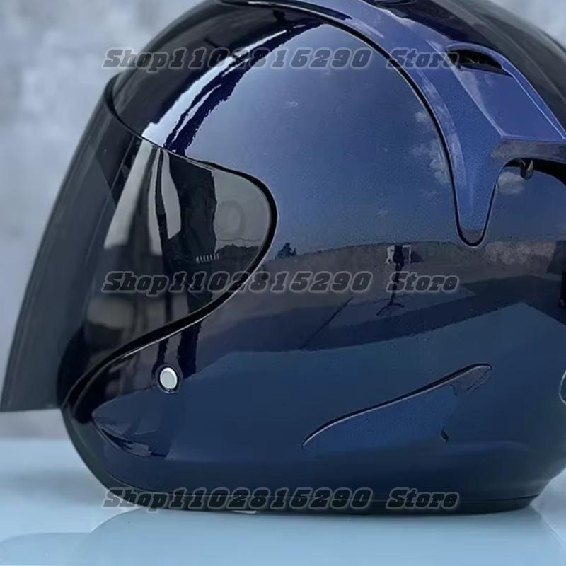 Ram4 Bright Dark Blue Half Helmet Men and Women Motorcycle Off-Road Summer Helmet Downhill Racing Mountain Cross Casco Capacete