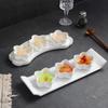 Ceramic Three-Compartment Dipping & Snack Dish
