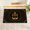 Family Name Personalized Doormat Rubber Wreath Letter Monogram Door Mat Non-Slip Entryway Rug Floor Foot Mats Home Decor