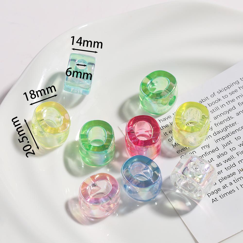 5pcs Transparent Acrylic Letter Beads Random Mixed A-Z Alphabet Spacer Beads for DIY Bracelet Necklace Jewelry Making Findings