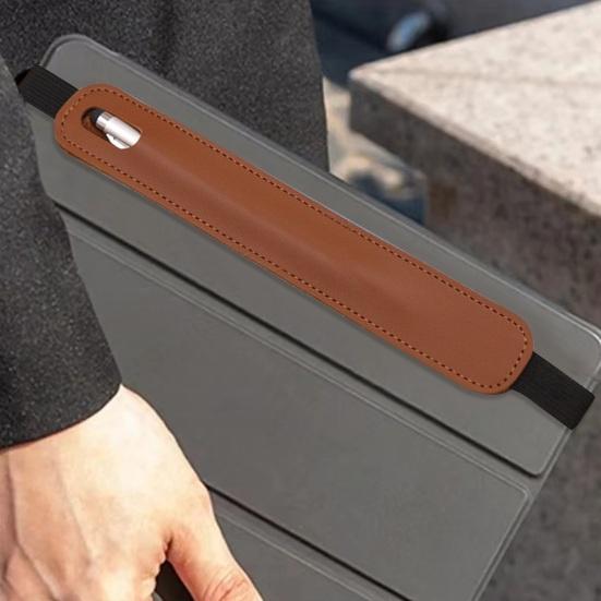 Stylus Pen Case Smooth Faux Leather Firm Sticthing Elastic Band Lightweight Portable Protective Stylus Pen Holder Notebook Pen Storage Pocket Sleeve