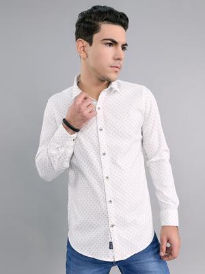 Men's Slim Fit Printed Full Sleeve Shirt