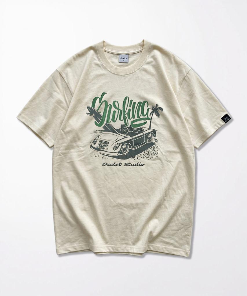 Osillos C97 Surf Car Oversized Short Sleeve T-Shirt_Cream