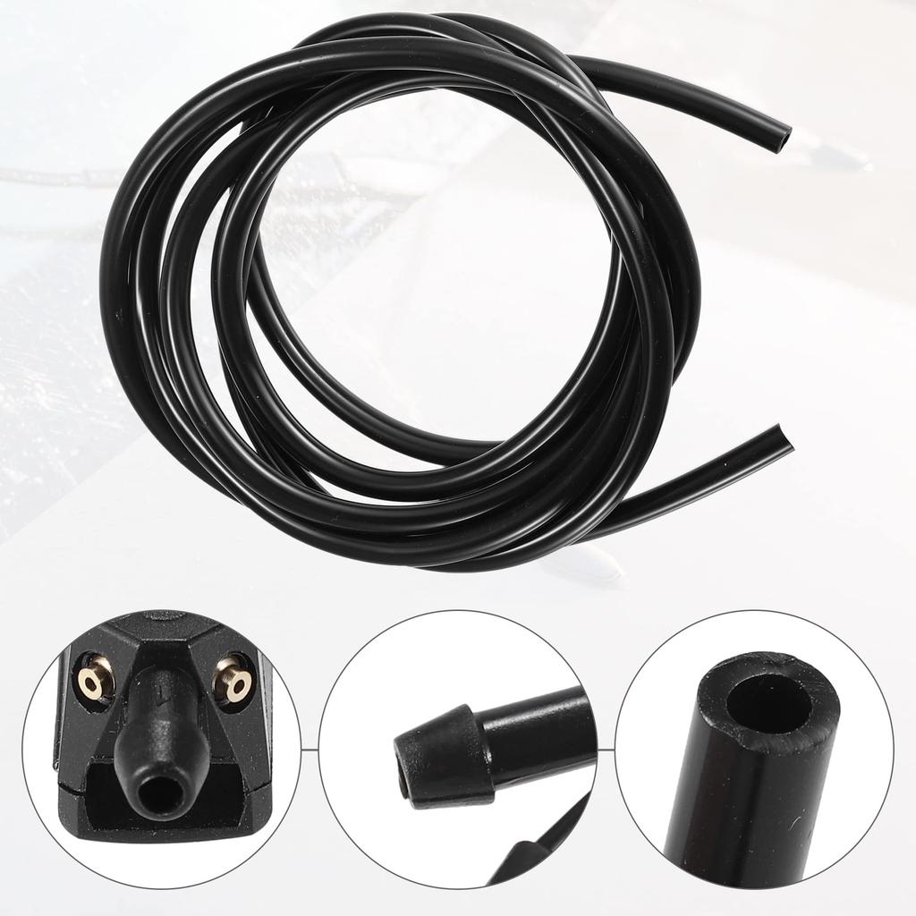 ACROPIX Universal Adjustable Windshield Wiper Washer Nozzle Jet, Black, 7pcs