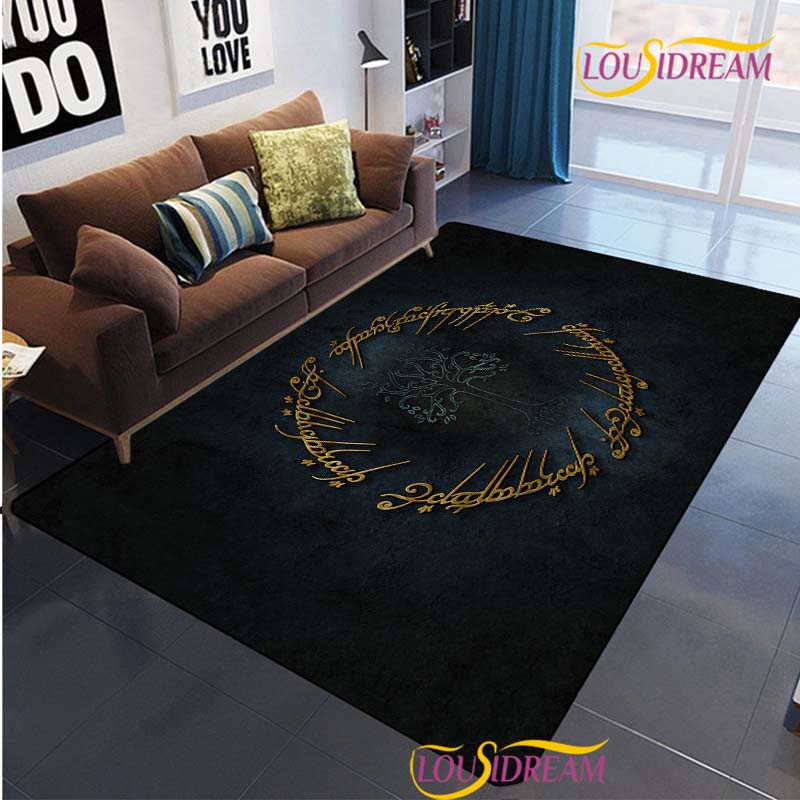 Lord of the Rings Carpet for Living Room Bedroom Rug Kitchen Door Unslip Floor Mats Birthday Gift Photography Props Alfombra Rug