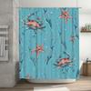 Underwater World Bath Shower Curtain Crabs Starfish Print Blue Waterproof Fabric Curtains for Bathroom Decor Home Accessories