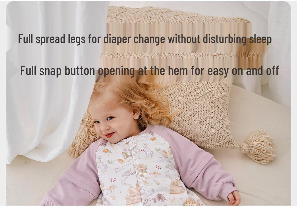 He'er Te 120g Silk Quilted Baby Sleeping Bag with Detachable Sleeves and Legs - Class A Anti-Kick Blanket Pajamas for Autumn/Winter.